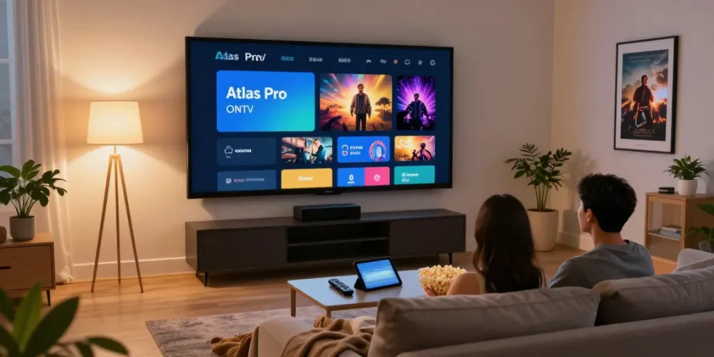 Téléchargez l'application Atlas Pro ONTV pour transformer votre salon en cinéma à domicile.